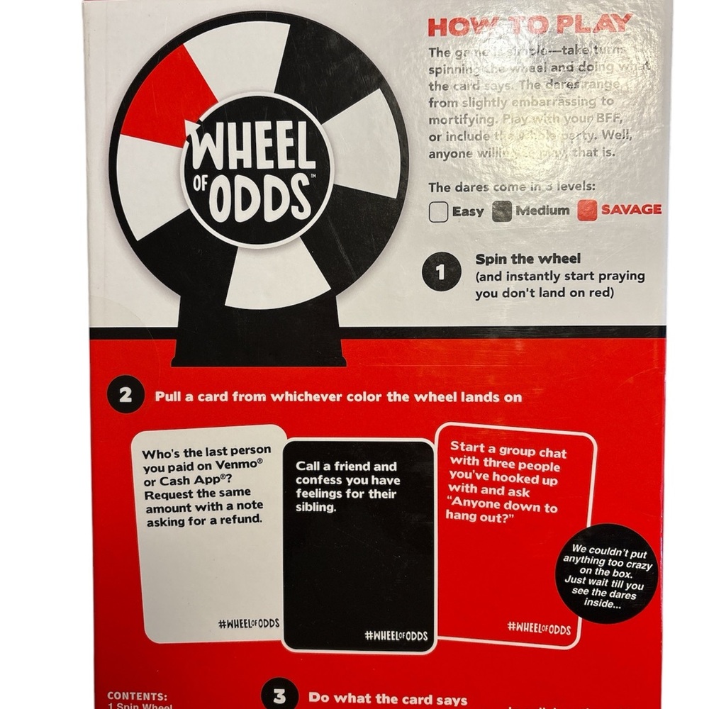 Wheel Of Odds The Unlucky Adult Party Game Spin & Dare‎ From What Do You Meme?